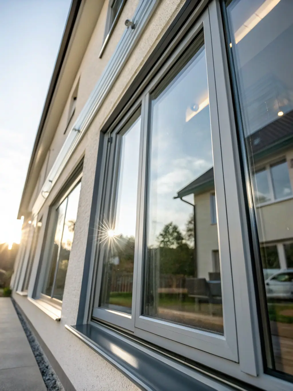 A photograph of energy-efficient windows installed by JDI Contracting, showcasing the clear view and modern design that improves the home's aesthetics and energy performance.